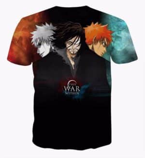 Bleach Anime Ichigo Kurosaki This War Within Black 3D T-shirt - Konoha Stuff
