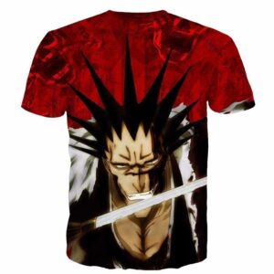 Bleach Kenpachi Zaraki With Blade Wild Aggressive Character Dope 3D T-shirt - Konoha Stuff - 2