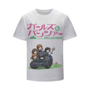 Cute Chibi Tank Warfare Girls und Panzer Characters T-shirt
