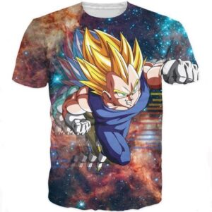 DBZ Super Saiyan Prince Vegeta Space Galaxy 3D T-Shirt - Saiyan Stuff