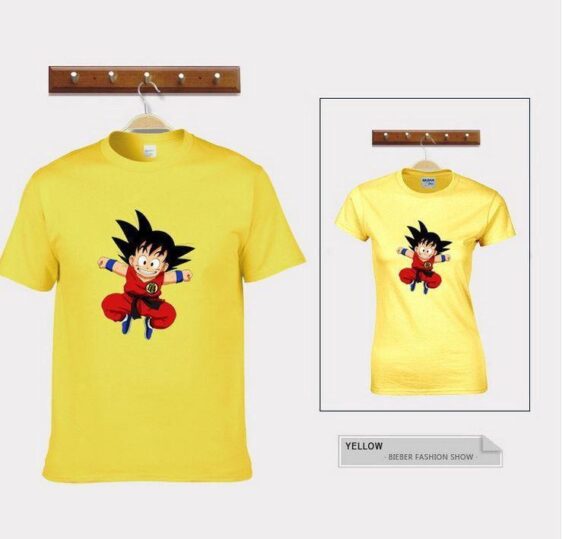Dragon Ball - Jumping Young & Kid Goku T-Shirt Men or Women - Saiyan Stuff