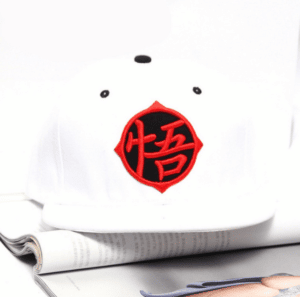 Dragon Ball Goku Kanji Symbol Hip Hop Snapback Hat Cap White - Saiyan Stuff