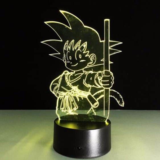 Dragon Ball Z Kid Goku Cute 7 Color Changing Acrylic Panel Lamp - Saiyan Stuff - 3