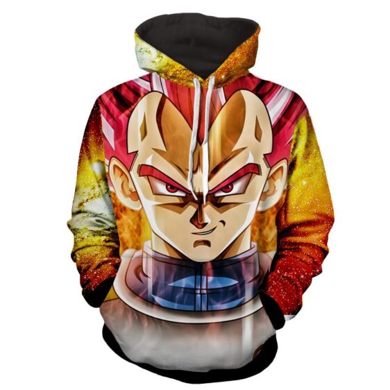 Dragon Ball Z SSJ Red Hair Unstoppable Vegeta Hoodie