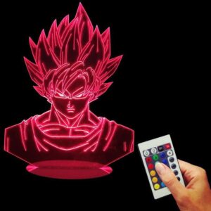 Dragon Ball Z Super Saiyan Son Goku Color Changing Table Acrylic Panel Lamp - Saiyan Stuff - 2