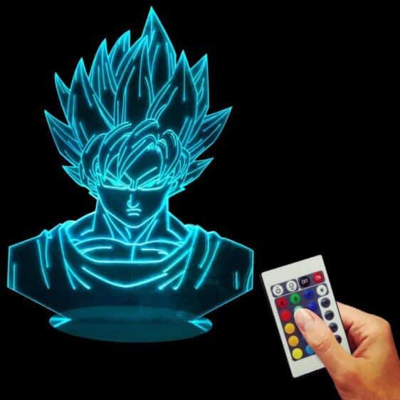 Dragon Ball Z Super Saiyan Son Goku Color Changing Table Acrylic Panel Lamp - Saiyan Stuff - 5