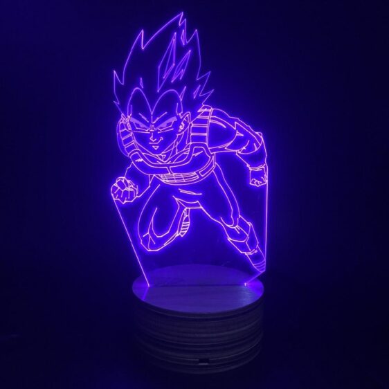 Dragon Ball Z Vegeta Super Saiyan Battle Attack 7 Color Changing Acrylic Panel Lamp - Saiyan Stuff - 6