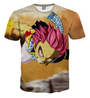 Fairy Tail Angry Natsu Dragneel Fire Dragon Iron Fist T-Shirt