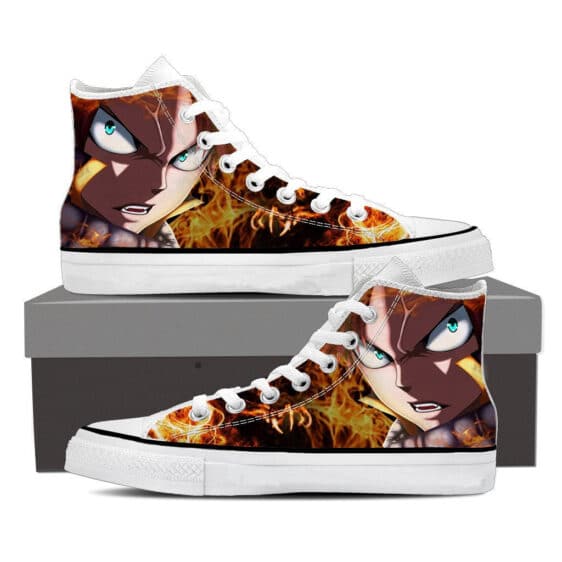 Fairy Tail Angry Natsu Dragneel Salamander Orange Fire Shoes