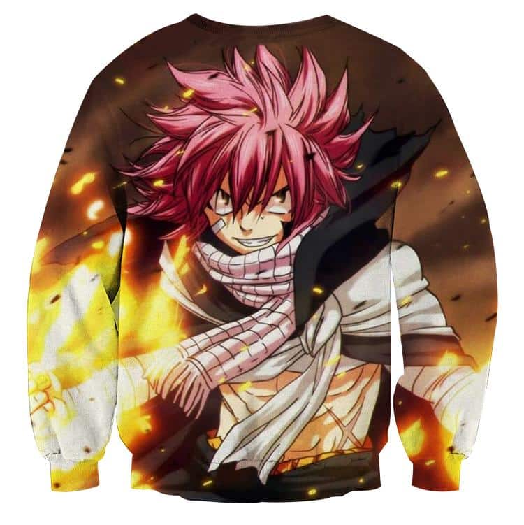 Fairy Tail Anime Natsu Dragneel Dragon Scale Face Sweatshirt