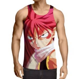 Fairy Tail Anime Natsu Dragneel Dragon-Scaled Face Tank Top