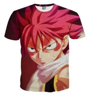 Fairy Tail Anime Natsu Dragneel Dragon Scaled Face T-shirt