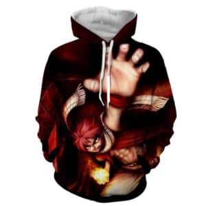 Fairy Tail Anime Natsu Fire Dragon Iron Fist 3D Art Hoodie
