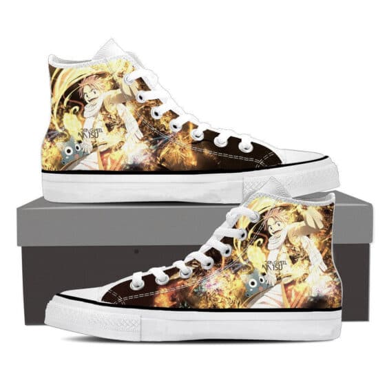 Fairy Tail Cute Natsu Dragneel Happy Flame Aura Yellow Shoes