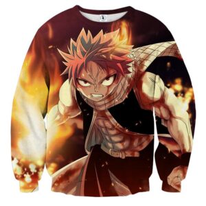 Fairy Tail Dragon Slayer Natsu Dragneel Fiery 3D Sweatshirt