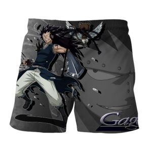 Fairy Tail Gajeel Redfox Brown Panther Lily Black Boardshort