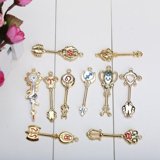 Fairy Tail Horoscope Spirit Gate Silver Golden Guild Symbol Keys Set Toy - Konoha Stuff - 3