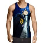 Fairy Tail Jellal Fernandes Charming Smile Blue 3D Tank Top