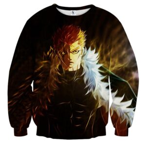 Fairy Tail Laxus Lightning Bolt Scar Badass Black Sweatshirt