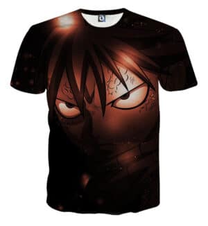 Fairy Tail Mad Natsu Dragneel Dope Dragon Scale Black T-Shirt