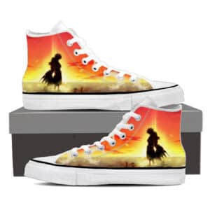 Fairy Tail Natsu And Lucy Romantic Sunset Back Hug 3D Shoes