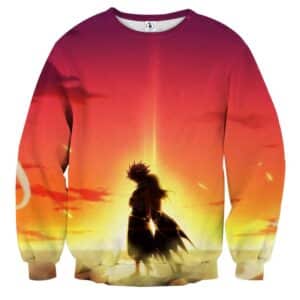 Fairy Tail Natsu And Lucy Sunset Back Hug Awesome Sweatshirt