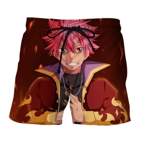 Fairy Tail Natsu Flame Armor Suit No Scarf Red 3D Boardshort