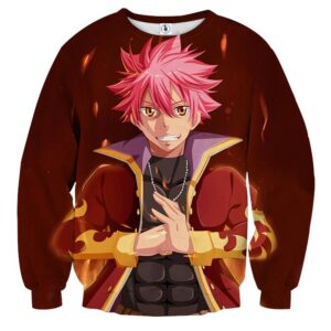 Fairy Tail Natsu Flame Armor Suit No Scarf Red 3D Sweatshirt