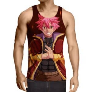 Fairy Tail Natsu Flame Fire Armor Suit No Scarf Red Tank Top
