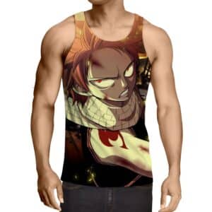 Fairy Tail Scary Natsu Dragneel Angry Wounded Face Tank Top