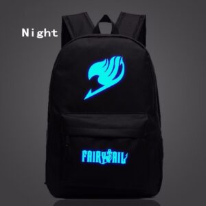 Fairy Tail Symbol Darkness Glowing Luminous School Trendy Design Backpack - Konoha Stuff