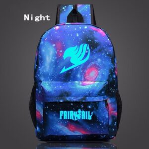 Fairy Tail Symbol Galaxy Glowing Dark School Design Backpack - Konoha Stuff