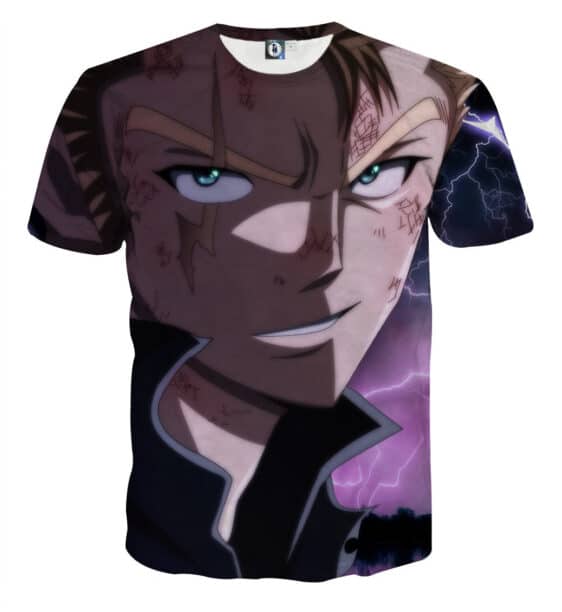 Fairy Tail Wounded Mage Laxus Dreyar Smirk Smile 3D T-Shirt