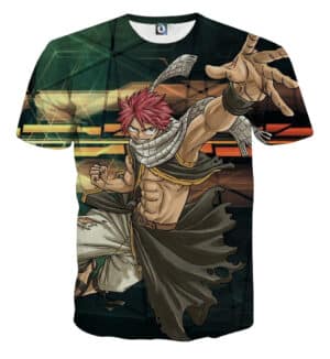 Fairy Tail Rugged Natsu Excited For Adventure Full Print T-Shirt