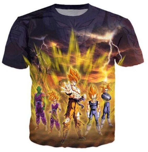 Frieza Super Saiyan Aura Goku Vegeta Gohan Trunks Piccolo T-Shirt - Saiyan Stuff