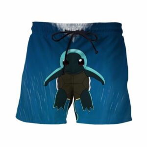 Funny Pokemon Go Squirtle Turtle Water Sea Blue 3D Cool Summer Shorts - Konoha Stuff
