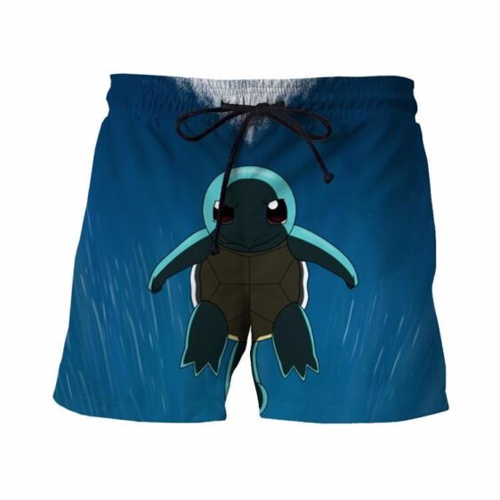 Funny Pokemon Go Squirtle Turtle Water Sea Blue 3D Cool Summer Shorts - Konoha Stuff