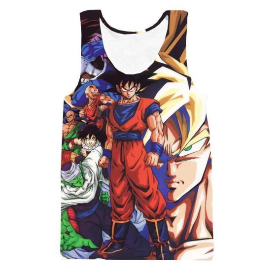 Goku Piccolo Gohan Tenshinhan Krillin 3D Tank Top - Saiyan Stuff