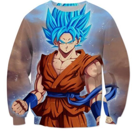 Goku Super Saiyan Blue SSGSS DBZ Cool Sweatshirt - Saiyan Stuff