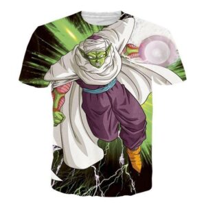 Green Z-Fighter Super Warrior Piccolo Dragon Ball T-Shirt - Saiyan Stuff