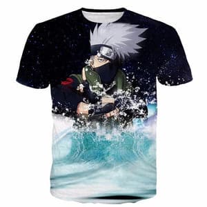 Kakashi Hatake in the Water Galaxy Space Naruto Unique Stylish 3D T-Shirt - Konoha Stuff