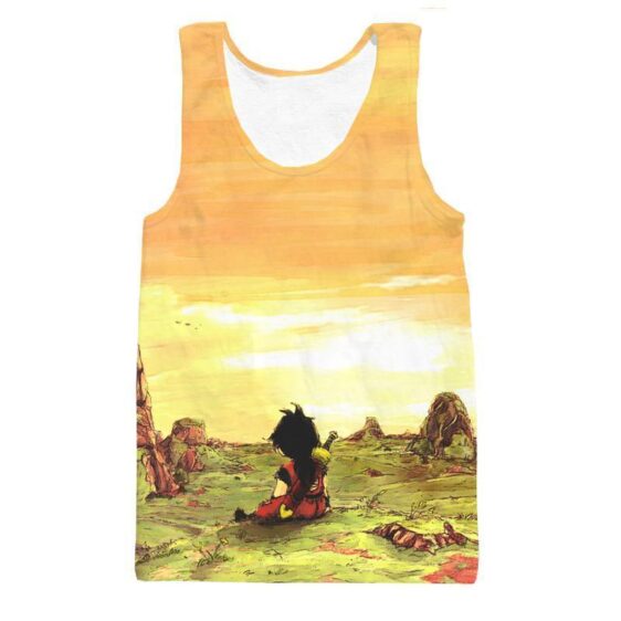 Kid Young Gohan Break Wasteland Landscape Beautiful Tank Top - Saiyan Stuff