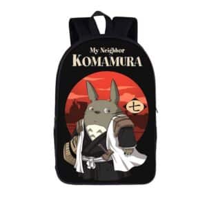 My Neighbor Totoro Komamura In Kimono Black Backpack