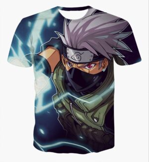 Naruto - Kakashi Hatake Cool 3D Flash Full Print T-Shirt - Konoha Stuff