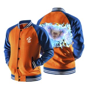 Naruto A 4th Raikage Lightning Lariat Orange Baseball Jacket