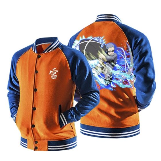 Naruto Anime Chojuro 7 Ninja Swordsmen Orange Baseball Jacket