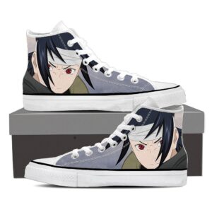 Naruto Anime Izuna Uchiha Sharingan Cool Gray Sneakers Shoes