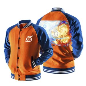 Naruto Nine-Tails Mode Rasenshuriken Orange Baseball Jacket
