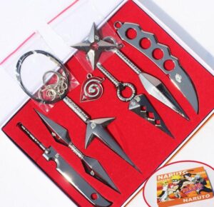 Naruto Ninja Kunai Dagger Weapons Shuriken Cosplay Set 7pcs - Konoha Stuff