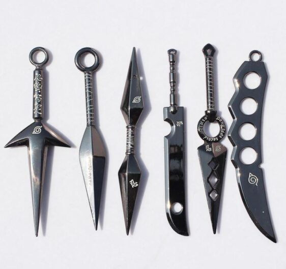 Naruto Ninja Kunai Dagger Weapons Shuriken Cosplay Set 7pcs - Konoha Stuff